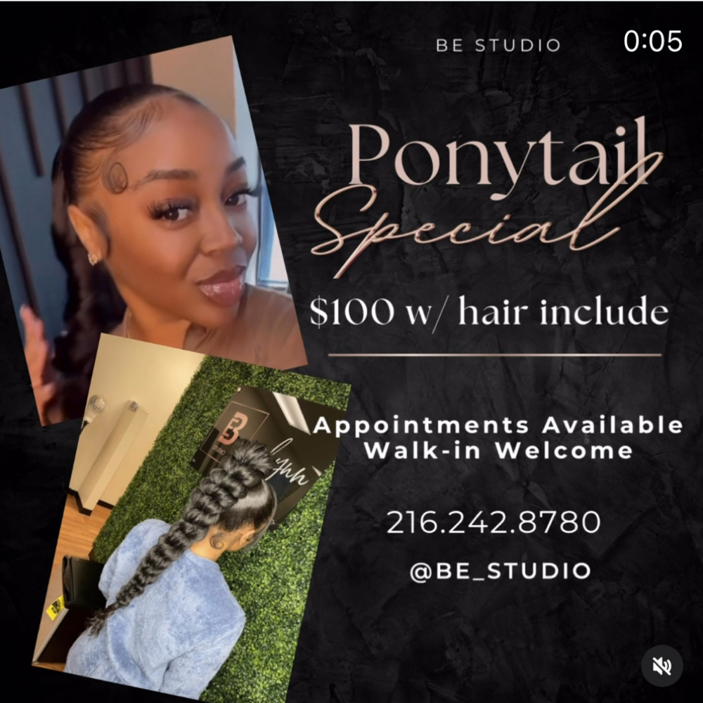 Basic Ponytail Special at BE Studio in Cleveland, OH