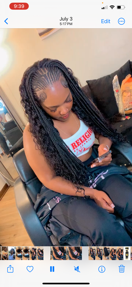Half Up Half Down W/Curly Sew-in