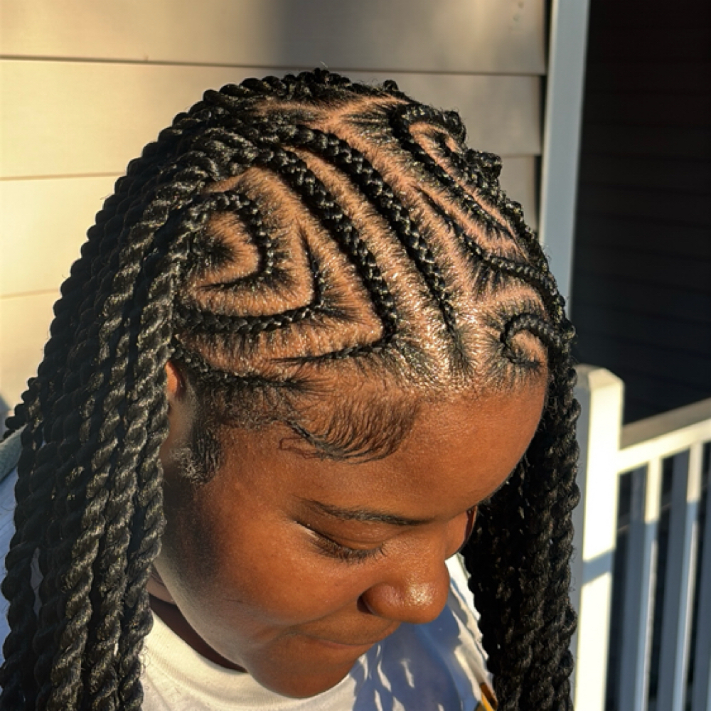 Fulani twist - butt length at Knotless By Mya in union city, GA