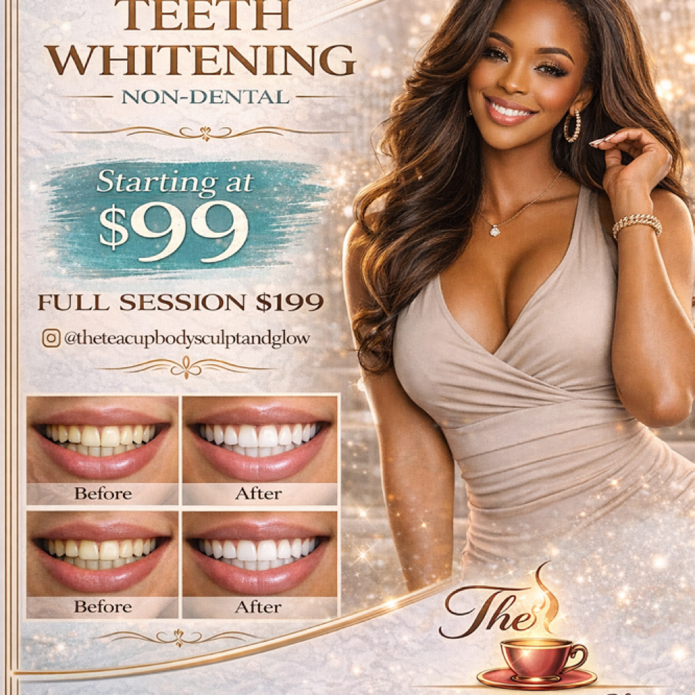 ✨ Cosmetic Teeth Brightening Sessio at The Teacup Body Sculpt & Glow in Hillside, IL