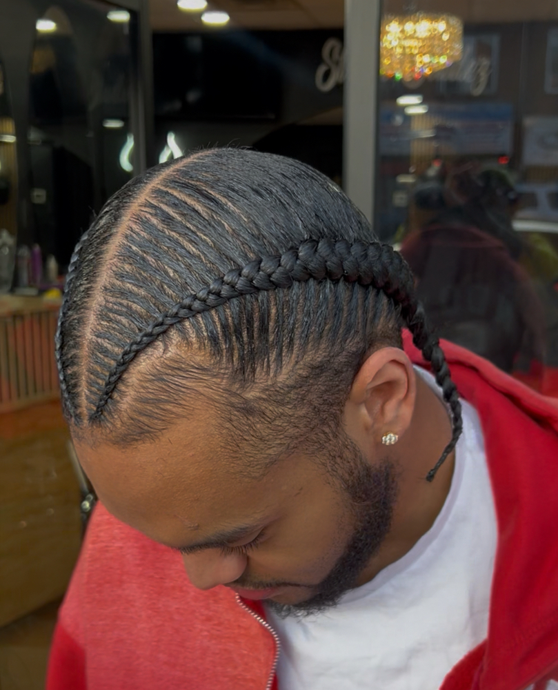 Straight Back – 2 Braids