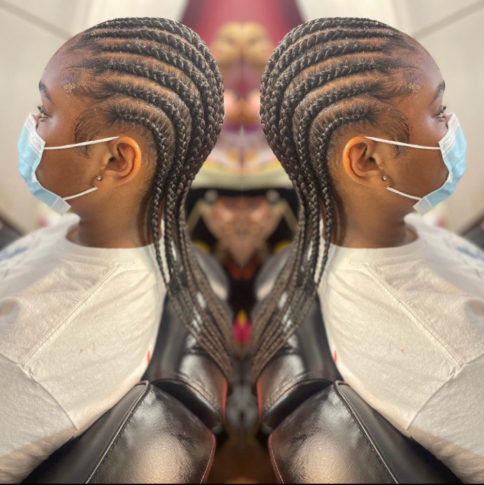 KIDS BRAID STYLE WITH HAIR ADDED at Jazzy Beauty Lab in New orleans, LA