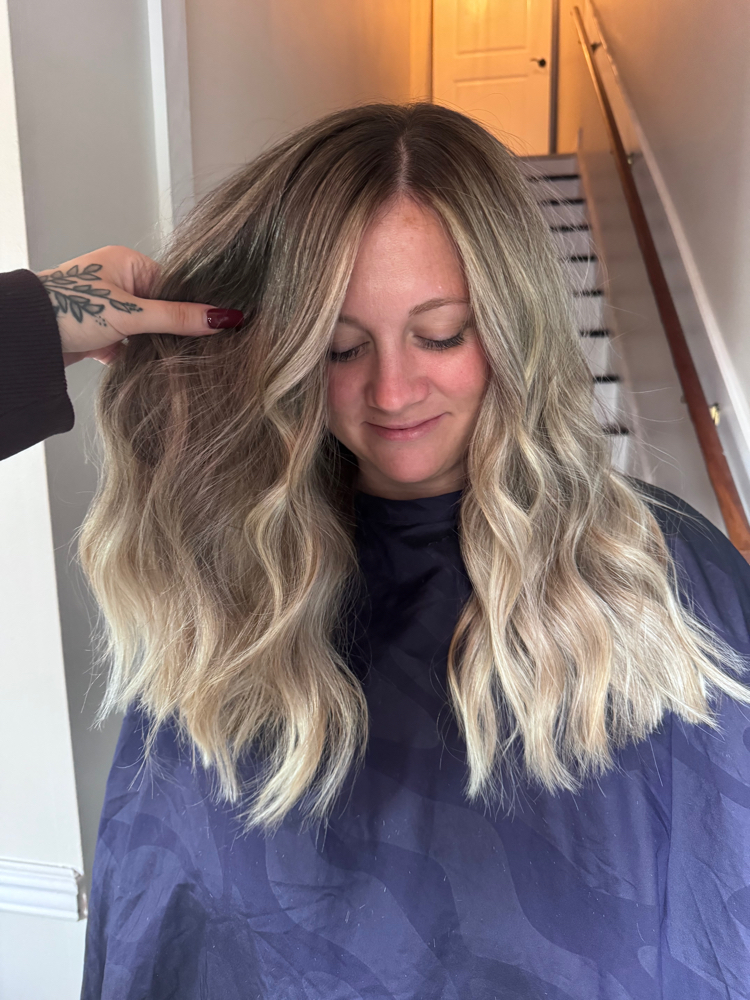 Lived-in Balayage at Spencer at Blonde and Bloom Hair Salon in Jacksonville, NC