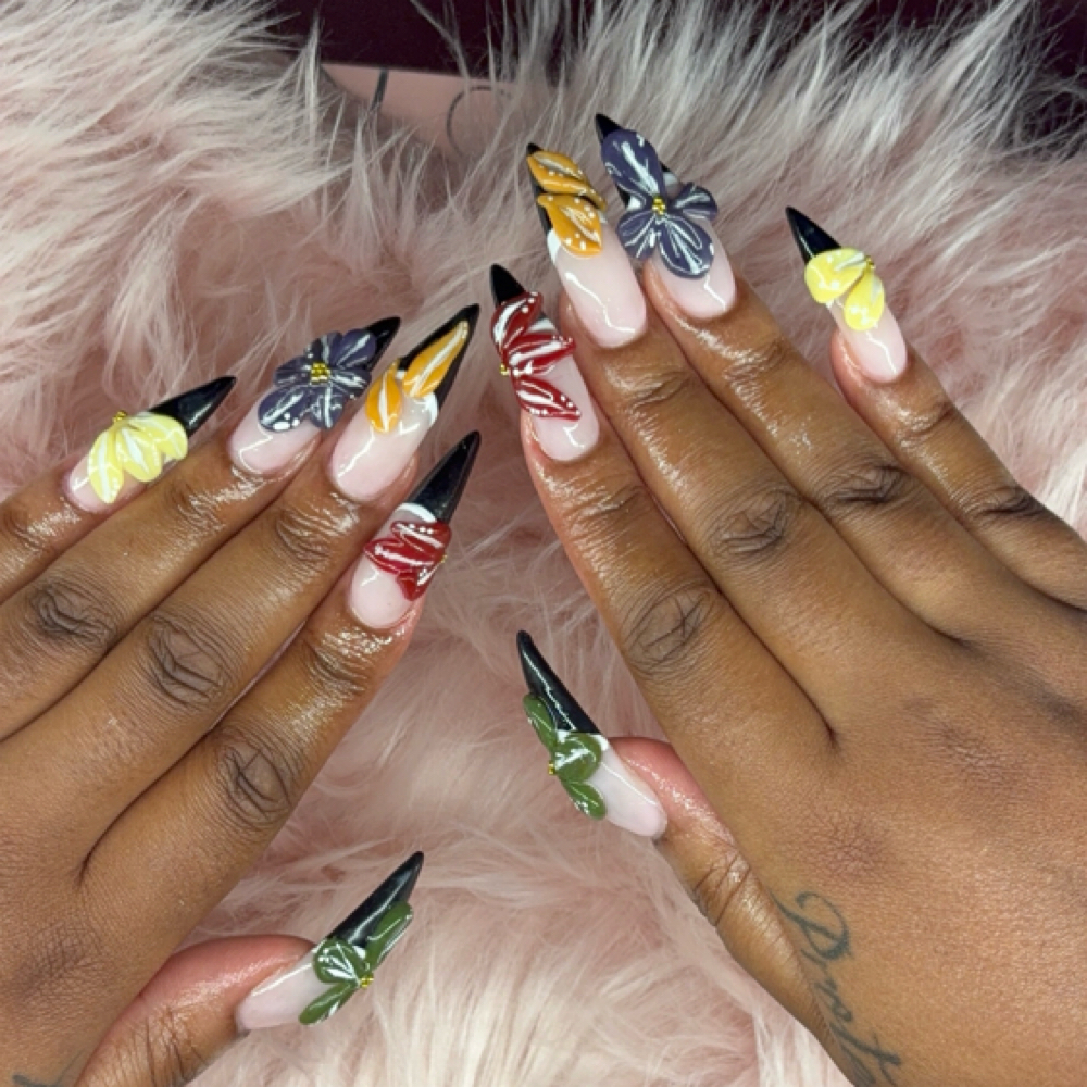 Detailed Nail Art at Elysian Glo in Brooklyn, NY