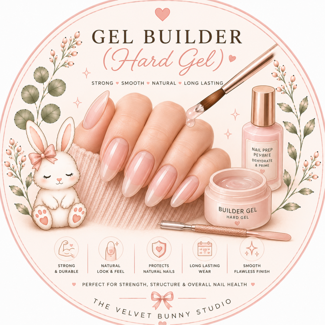 Gel Builder (Hard Gel) at The Velvet Bunny Studio in Tulsa, OK