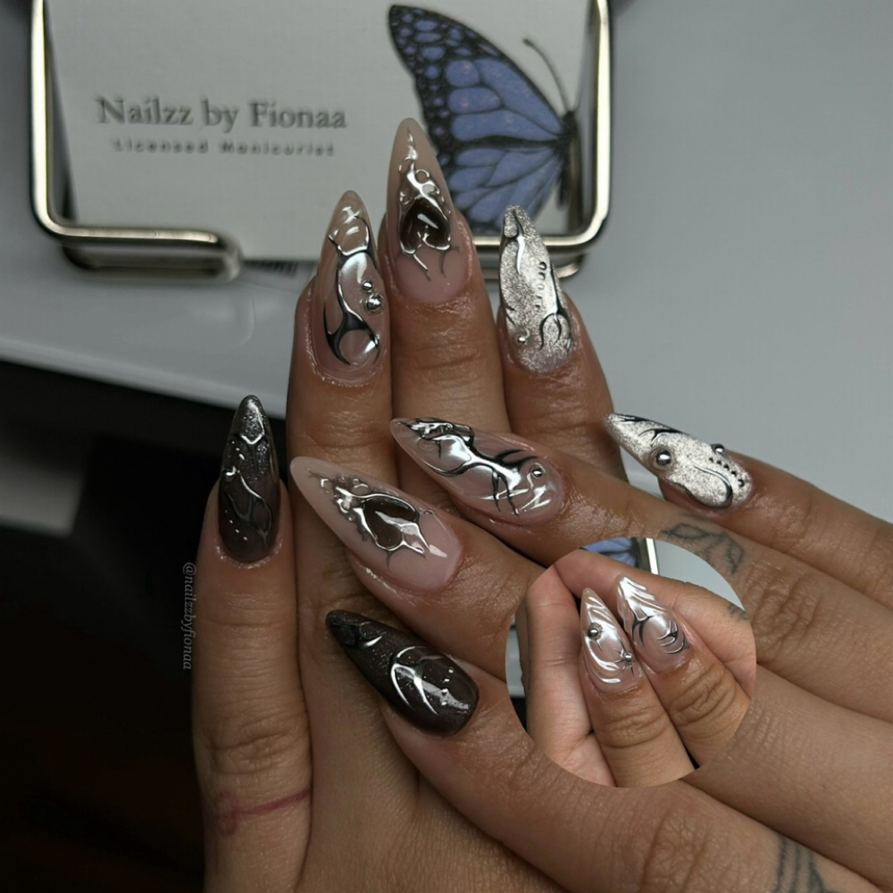 Add On- Chrome Nail Art at nailzzbyfionaa ๐ฆ in Little Ferry, NJ