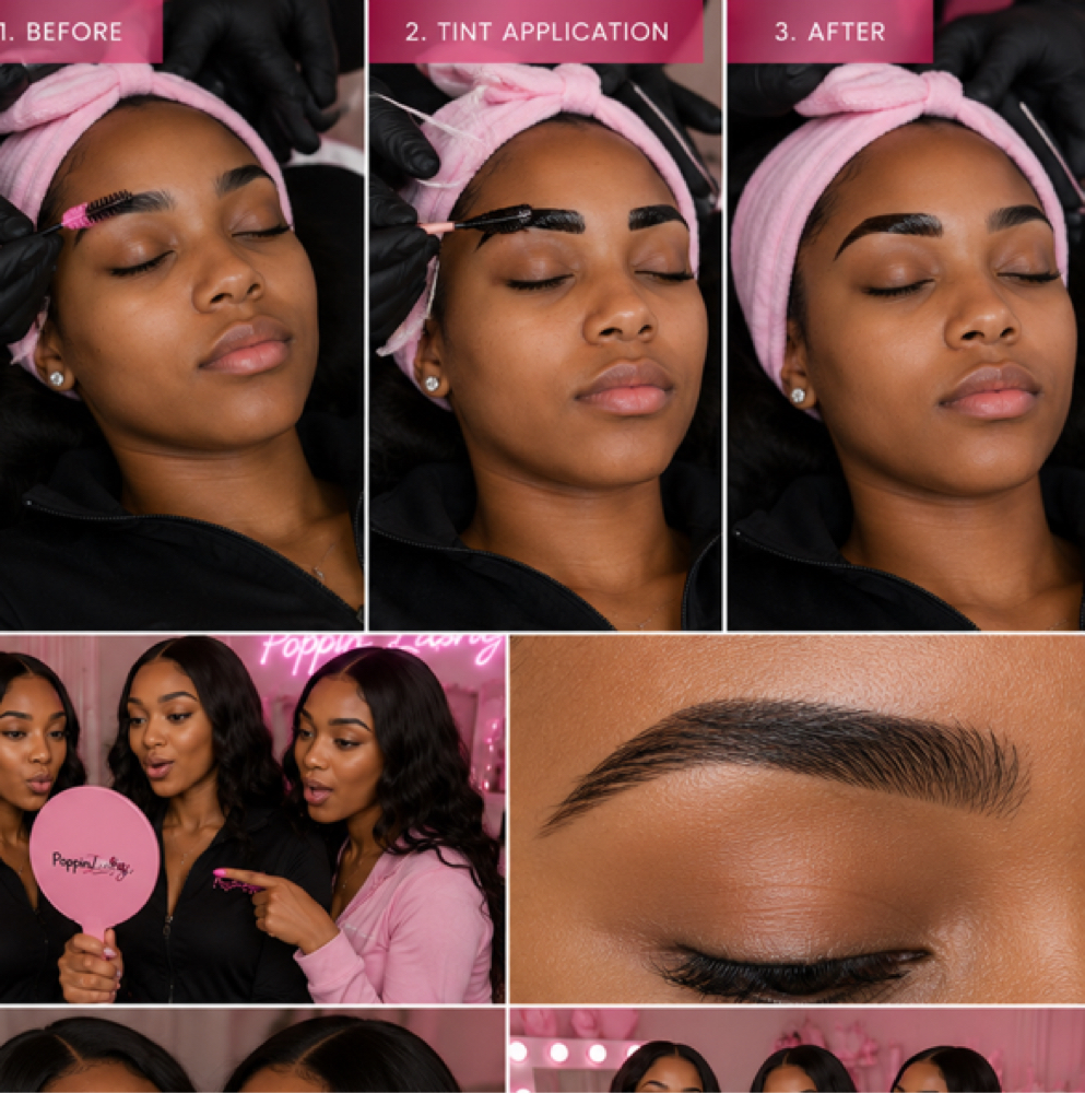 Brow Tint (regular 2-4 Weeks) at Poppinlashez