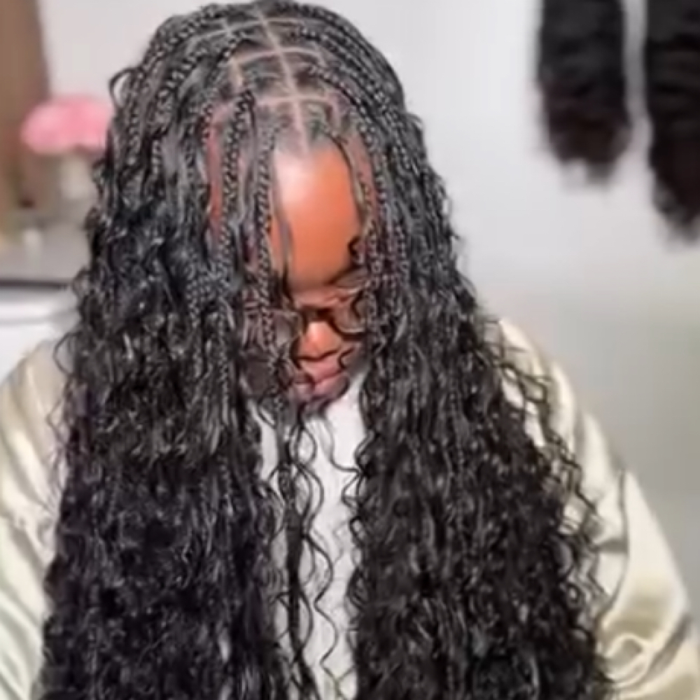 Med Boho Knotless Braids