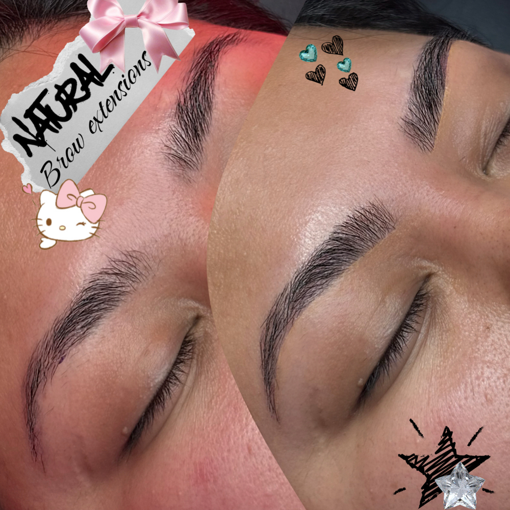 Brow Extensions ✨ at The Lash X Obsession in Lubbock, TX
