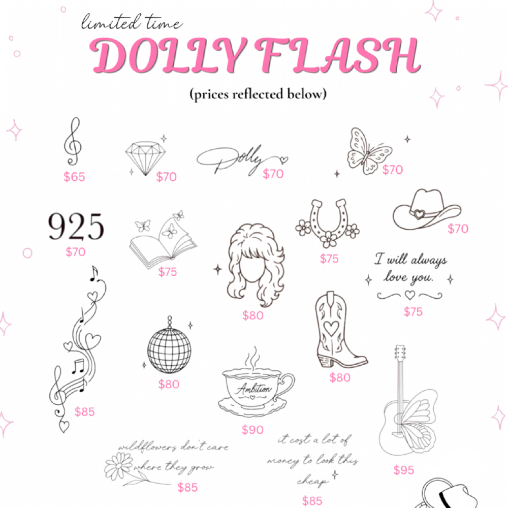 Dolly Flash (limited time) at Blondie’s Ink in Point Pleasant, WV