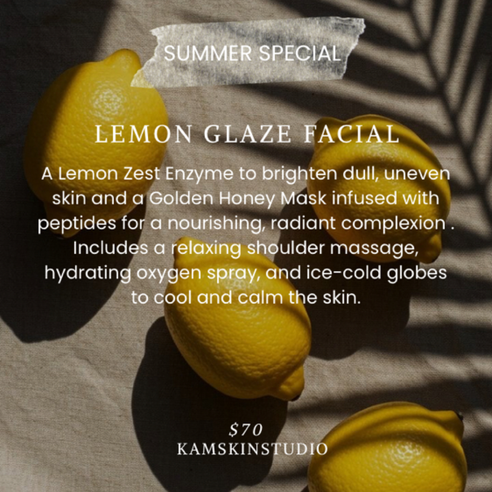 Lemon Glaze Facial at Kams Skin Studio in San Antonio, TX