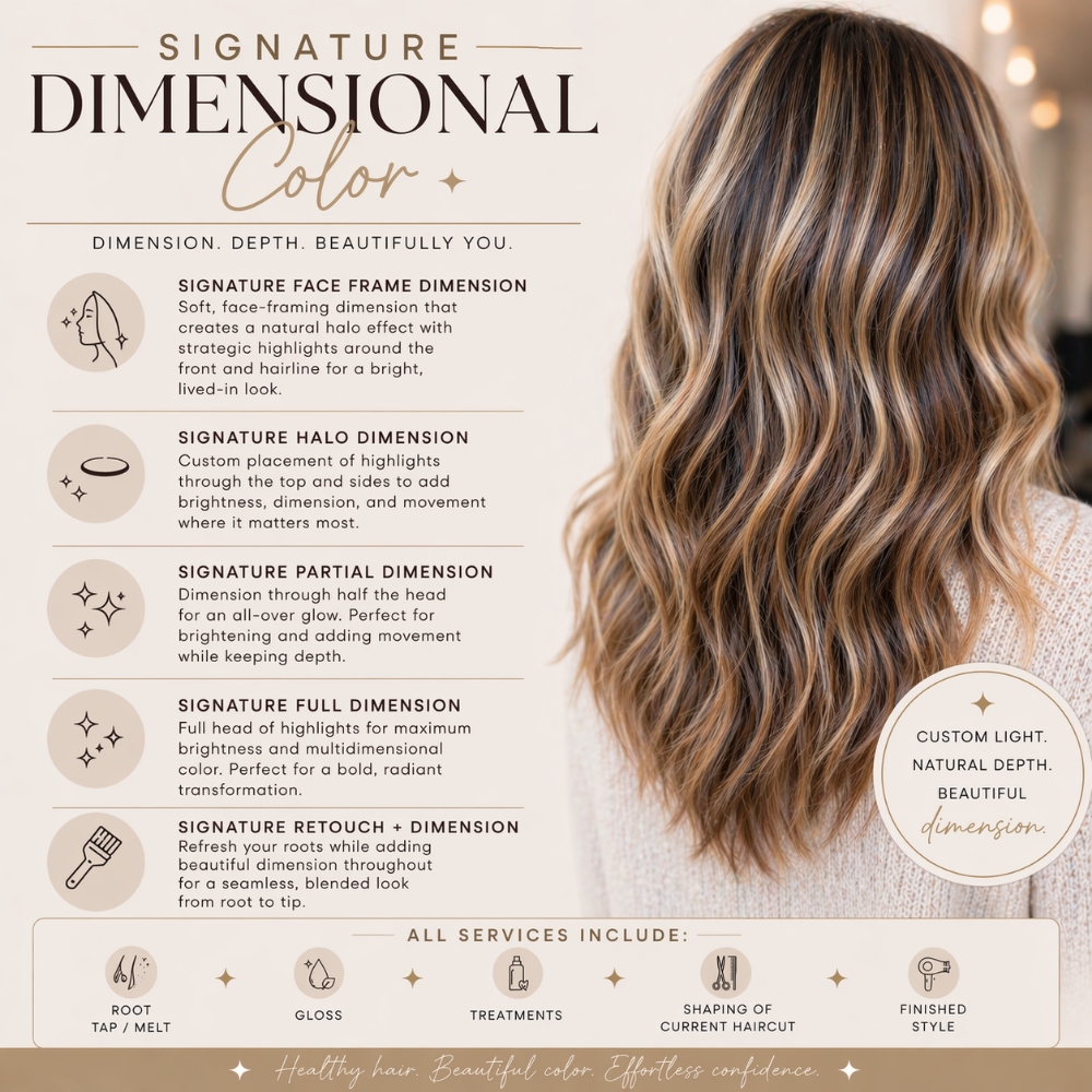 Signature Dimension at Rachel Nyce Hair in Cleveland, TN