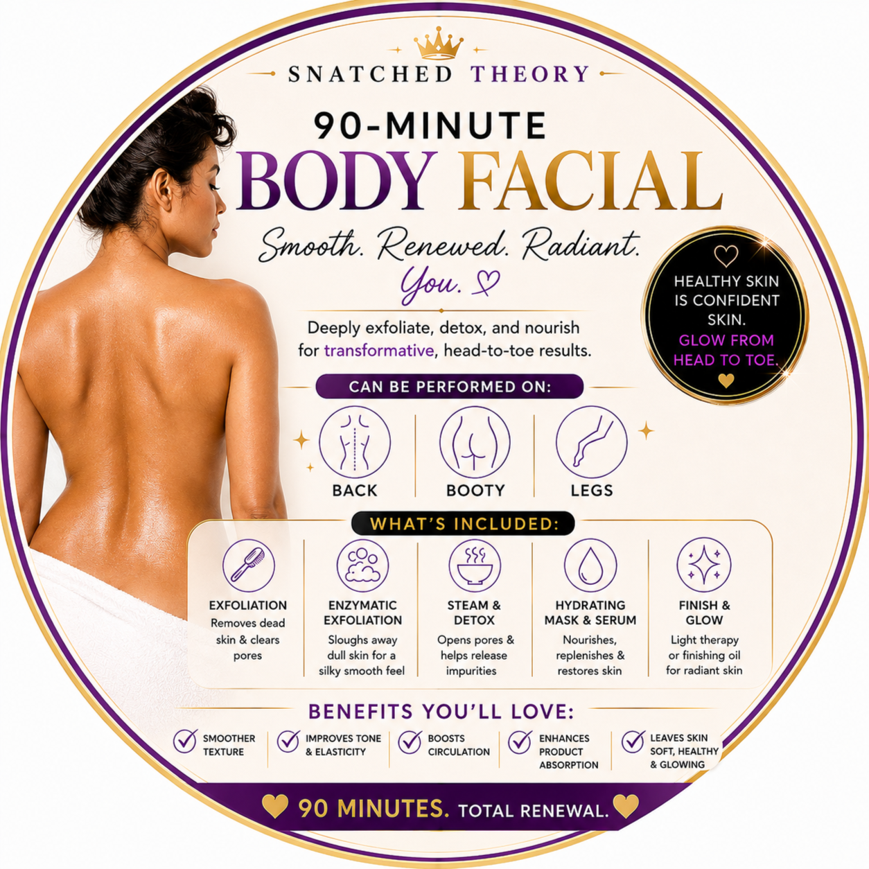 90 Min. Body Facial at Snatched Theory in Sanford, FL