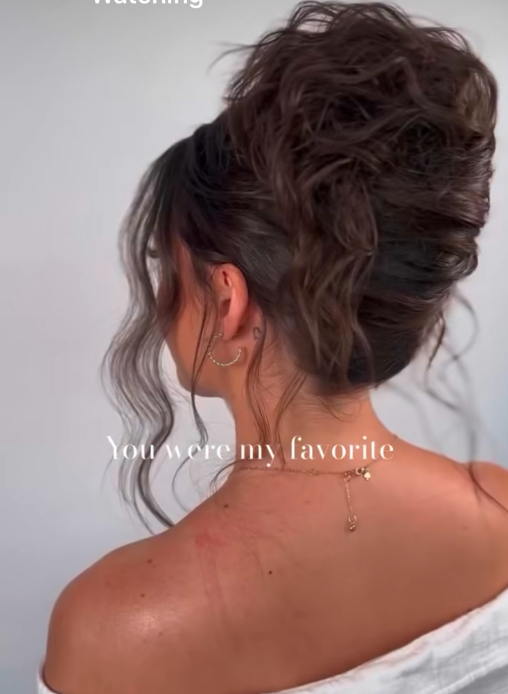Updo with extension