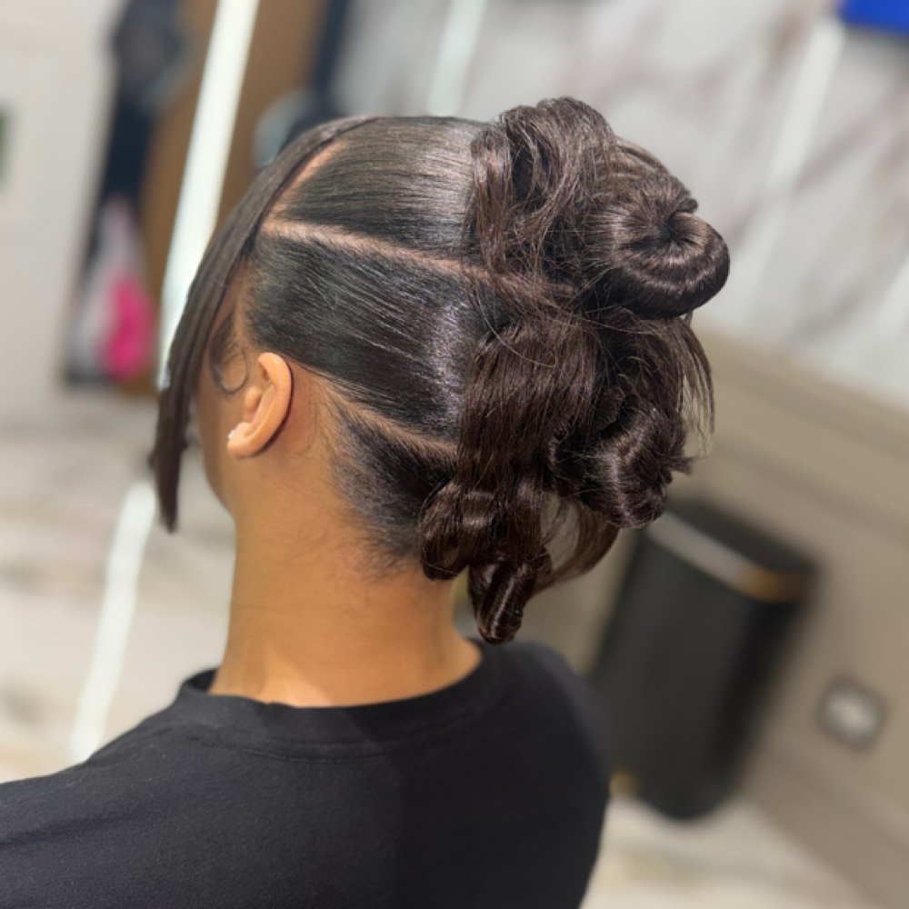 3 Bun Mohawk W/bangs at Hands Of Beauty By Kevionna in Racine, WI