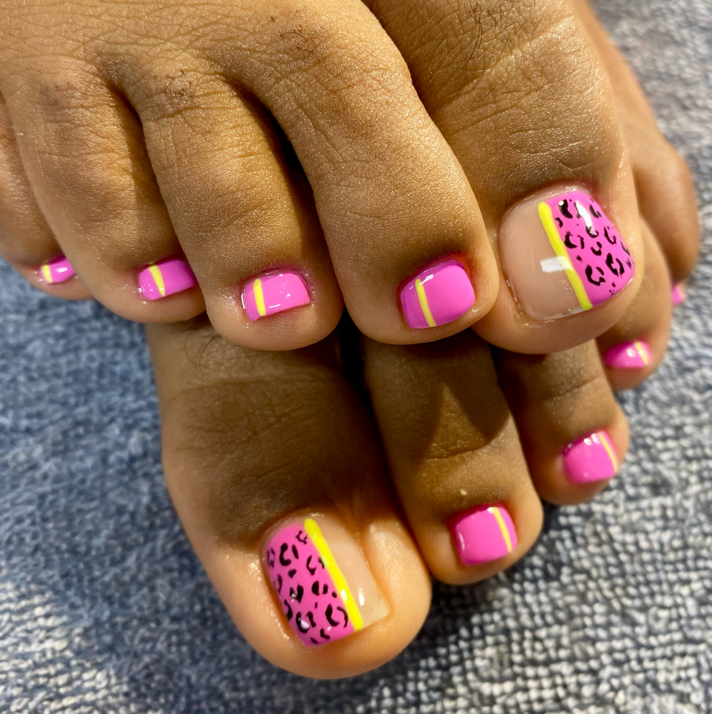 Gel Pedi With More Nail Art Add On