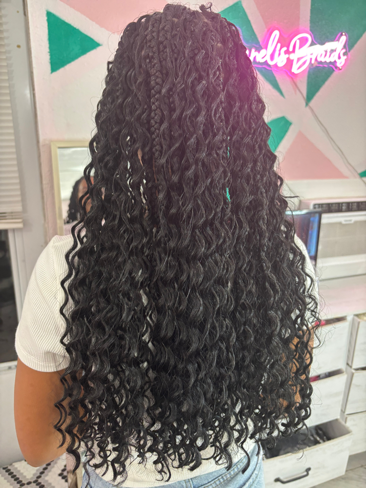 Boho knotless Braids Medium at Yanelis Braids in Port Richey, FL