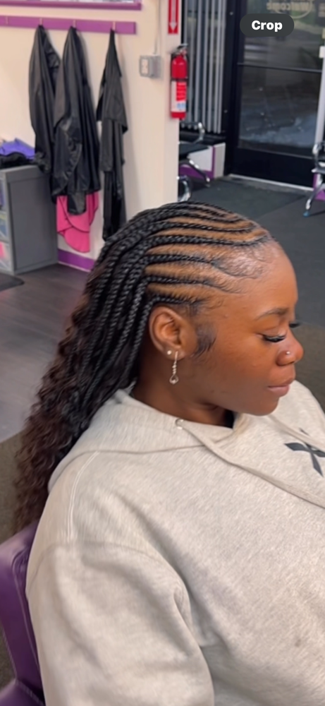 Fulani Briads W/ Sew In at Lee The Hair Magician LLC in Detroit, MI