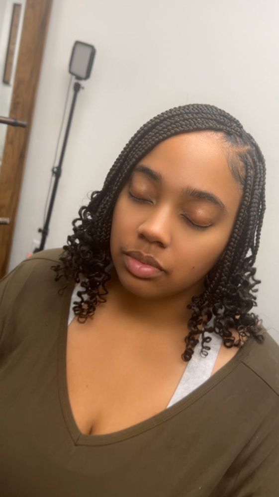 Medium Knotless Bob at Braided Elegance in Oklahoma City, OK