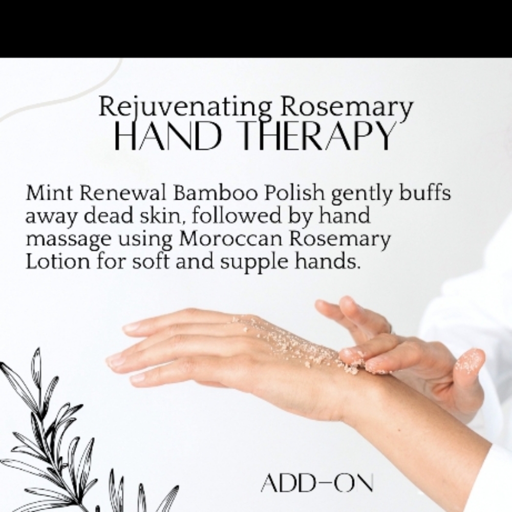 Rejuvenating Rosemary Hand Therapy at Worthy Beauty in Midland, MI