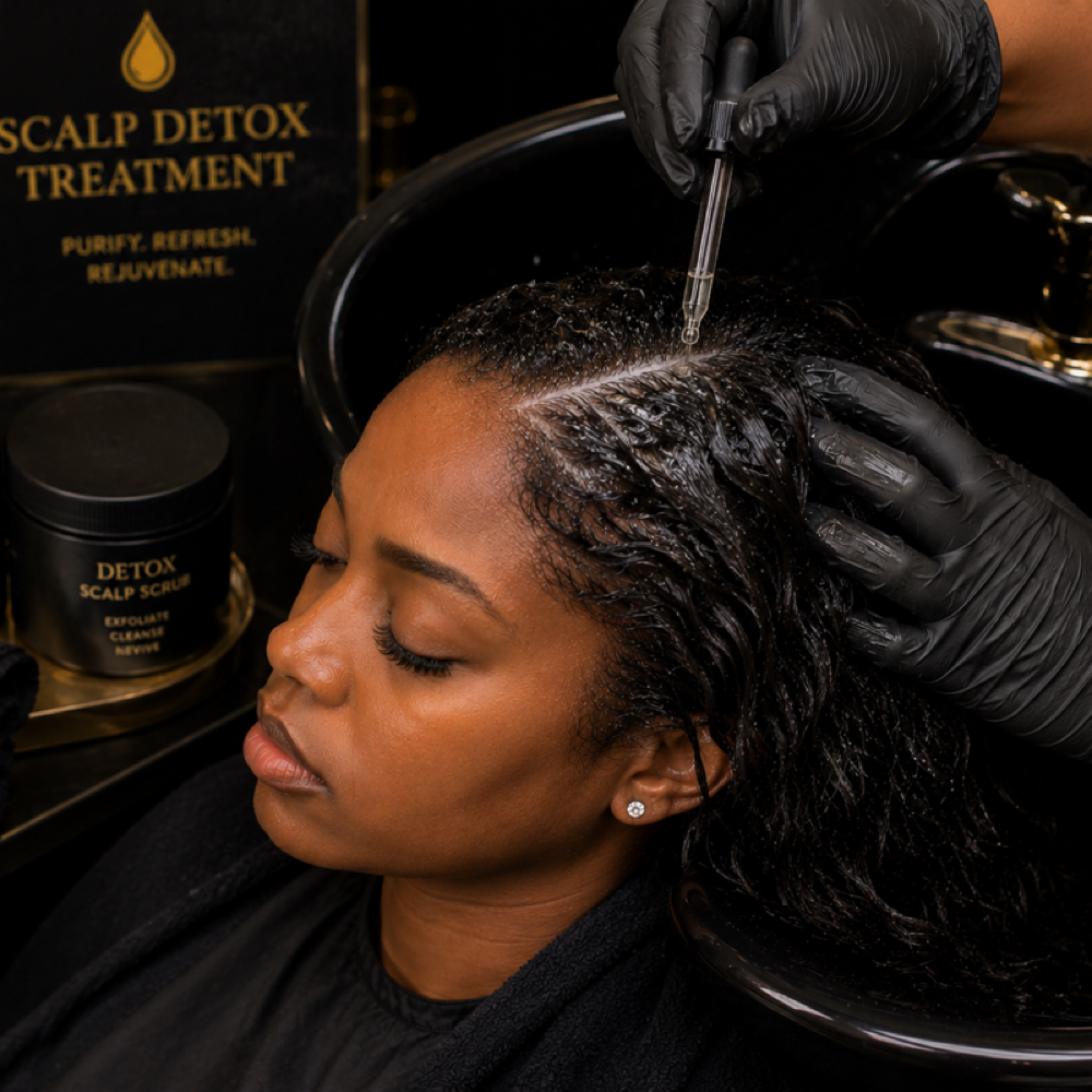 Hair Detox Scalp Treatment at Amira’s Touch Salon in Sandy Springs Ga, GA