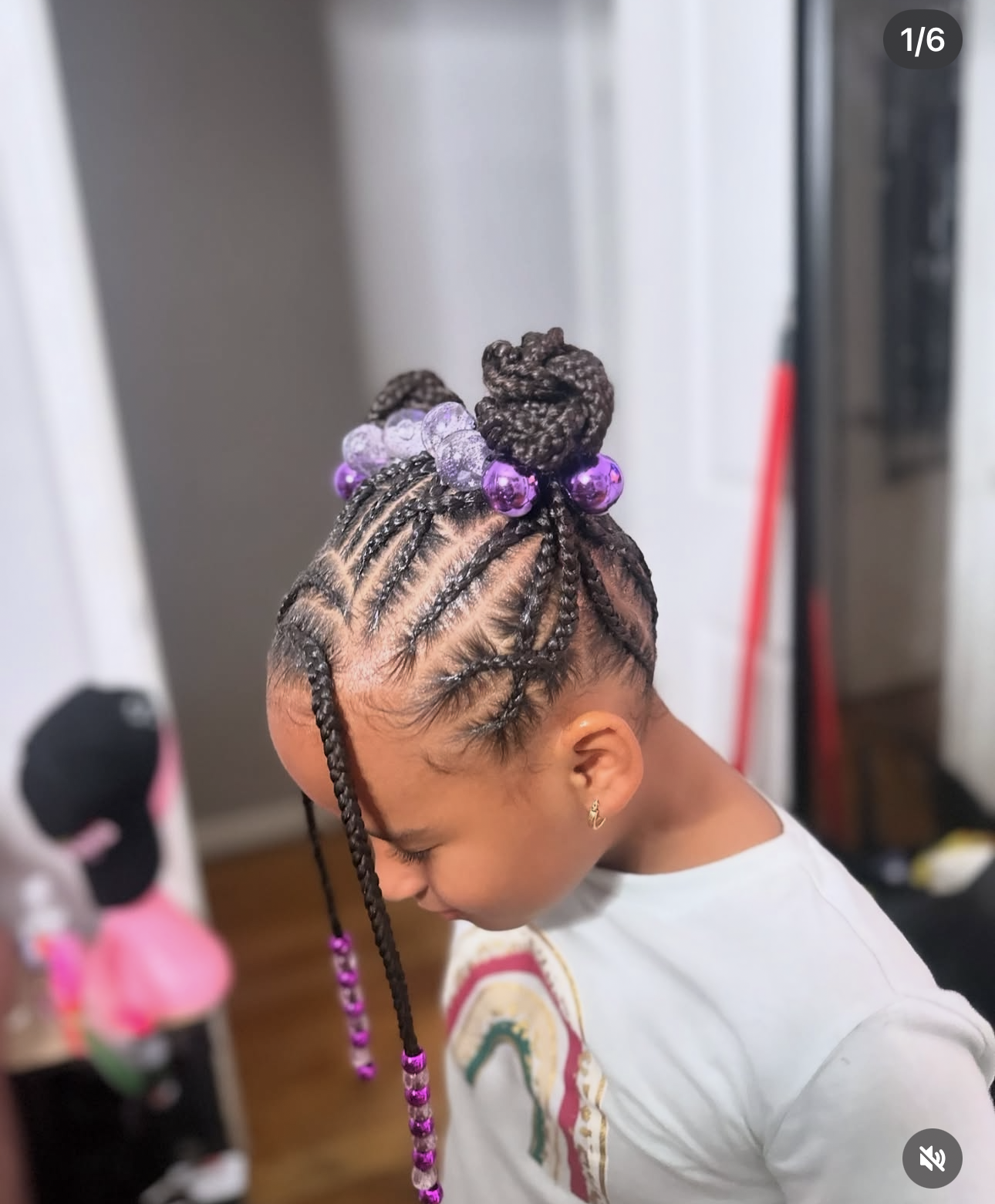 Children's Corn Rows W/ Design