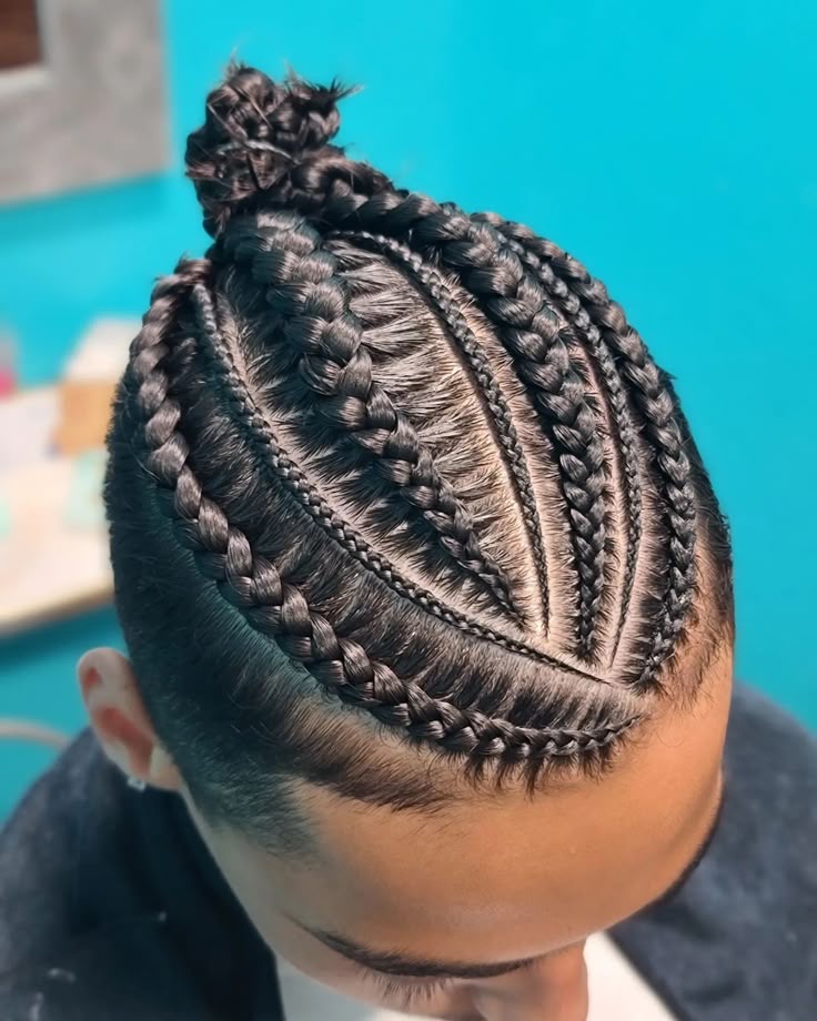 Straight back cornrows