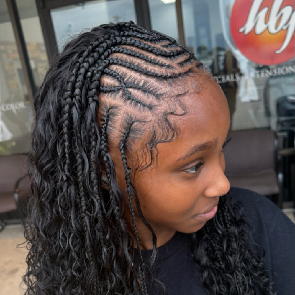 Cornrows With Boho Braids