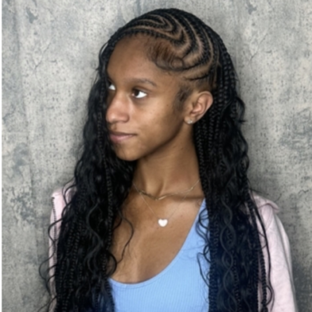 lemonade tribal braids at Refined hair studio in Lexington, KY