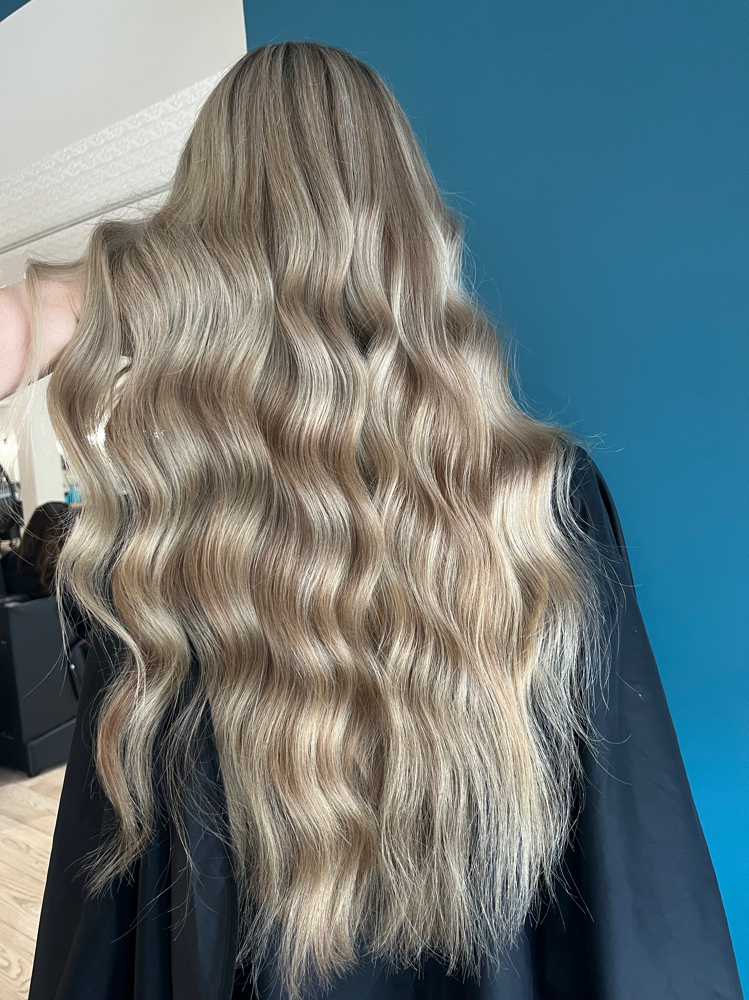 Hand Tied Installation at Cayliedoeshair in Homer, MI