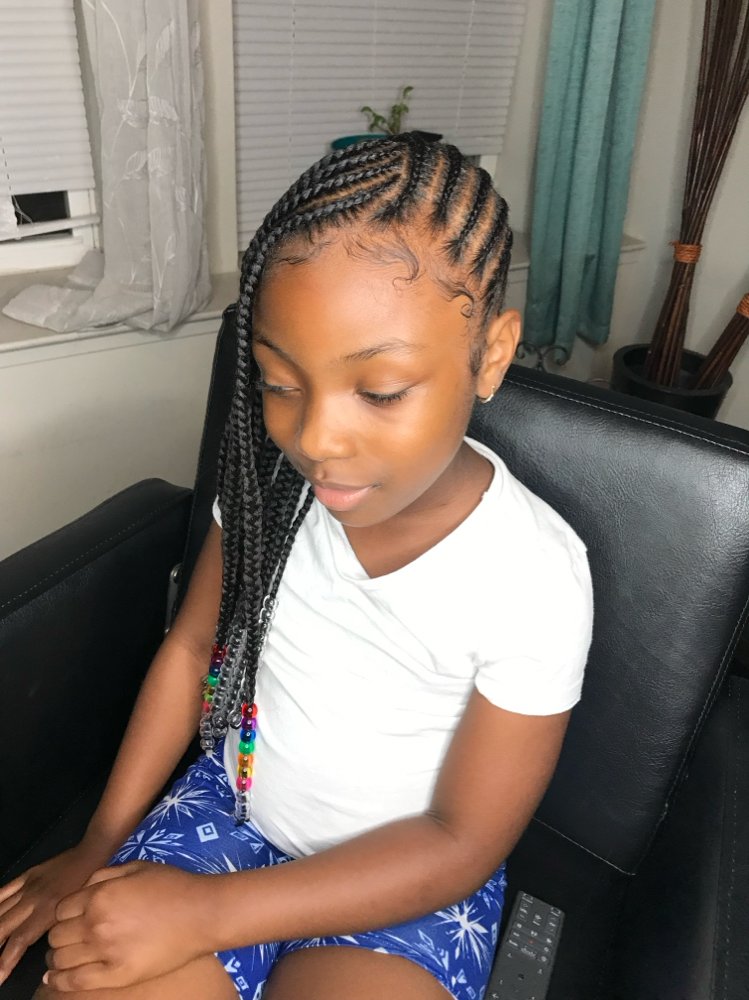 Kids Braids With Ext. Ages 12 & Und