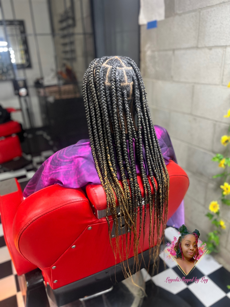 Large Knotless Braids