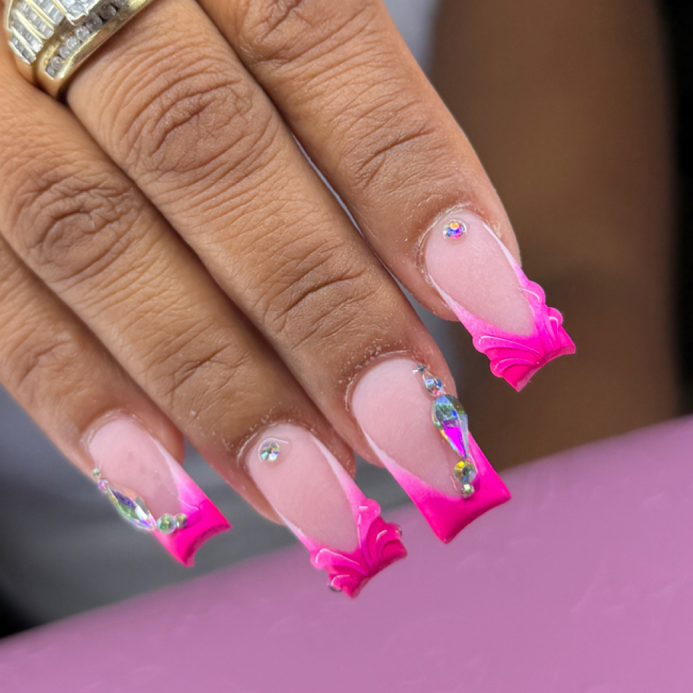 Basic French-Tip **MEDIUM** at GetslayedbyJewelz in San Antonio, TX
