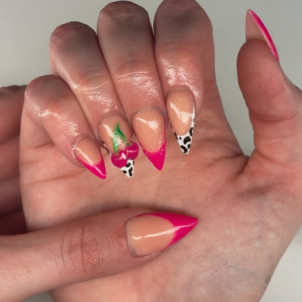 Minimal Design Acrylic Manicure at Polished Fate in Linthicum Heights, MD