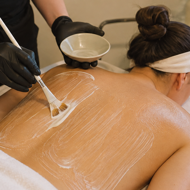Back facial at Canvas Skin Studio in Durango, CO