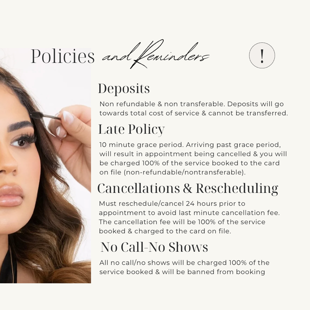 Please Read Policy Before Booking at Meraki Beauty Haus LLC in San Antonio, TX