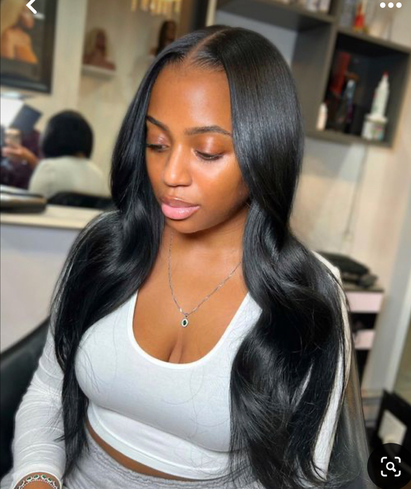 Traditional Sew in with leave out