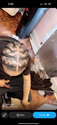 Straight Back Braids (men)(woman) at Aaliyah’s Creations in Manchester, NH