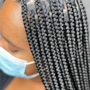 Medium Box Braids at Hollywood Soul Salon Ouchlesshairbraiding in San Diego, CA