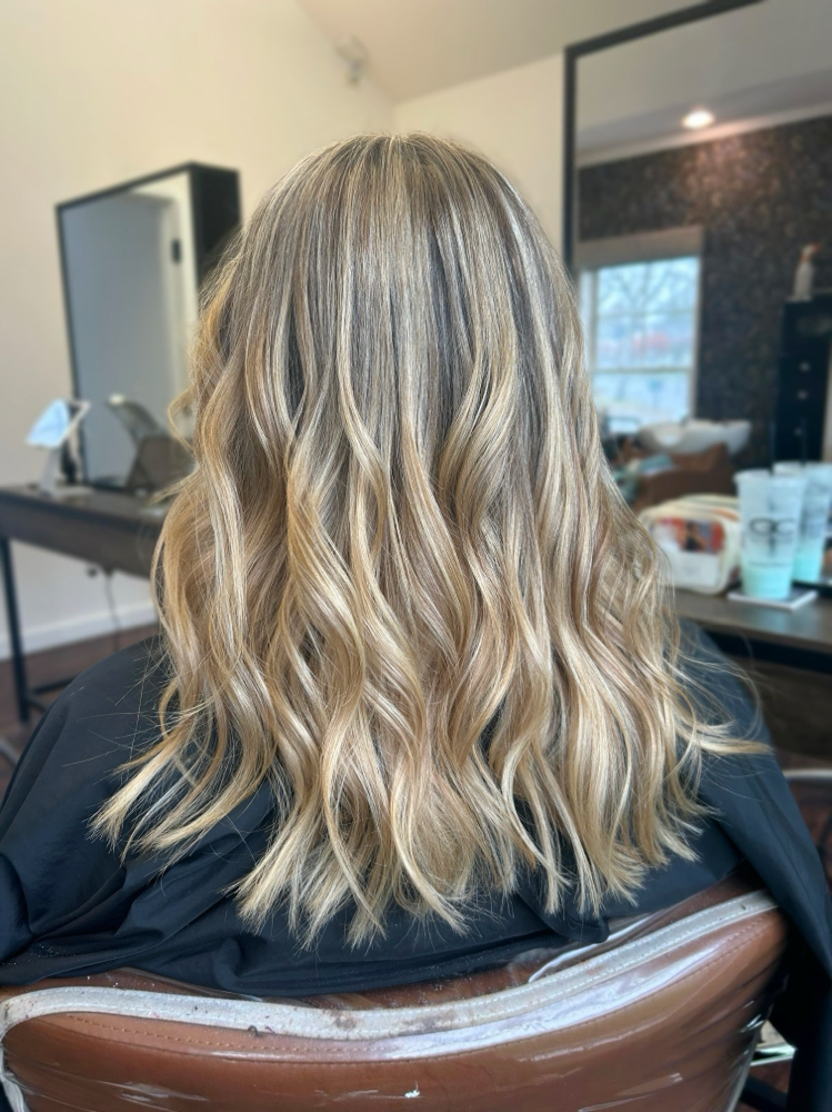Partial Blonding/Balayage + Haircut