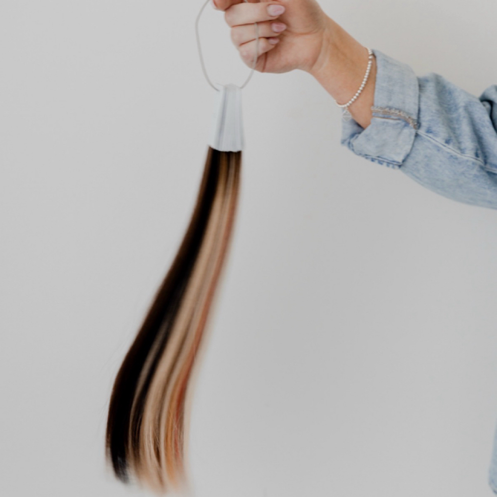 Hand-tied Extension Move Up at Golden Glow Hair Co in Kansas City, MO