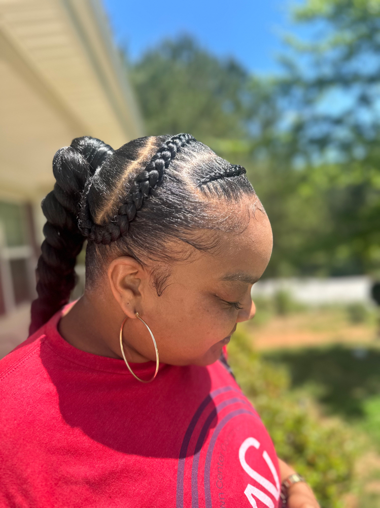 2-3 Stitch Braids & Pony