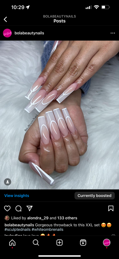 Traced French+Encapsulated Ombre