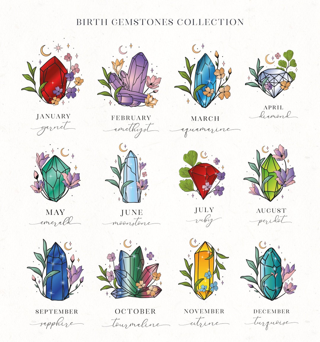 Healing Crystal Tattoo Art