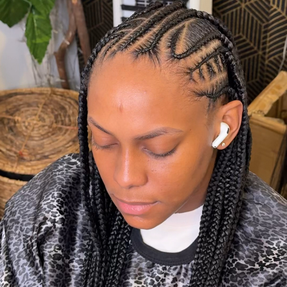 Tribals Medium(Midback) at Chrisma Braids in Irvington, NJ