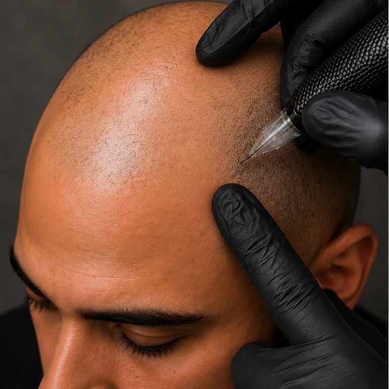 Scalp micropigmentation (M-L) at Unveil PMU Studio in new york, NY