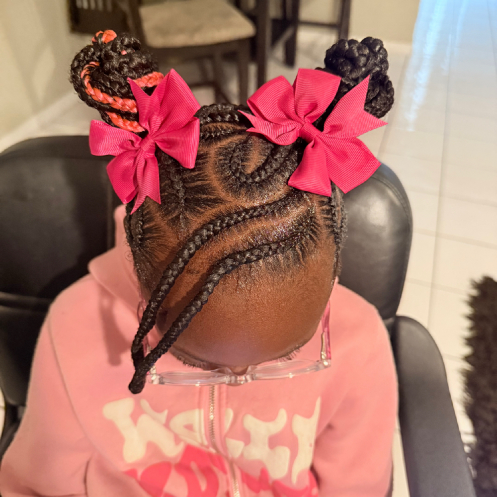 Kids Braids With Weave at Dollz Beauty Bar in Coral Springs, FL