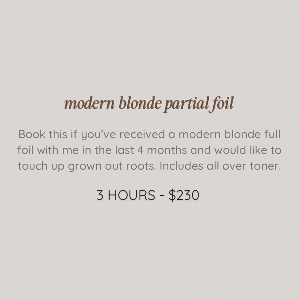 Modern Blonde Partial Foil