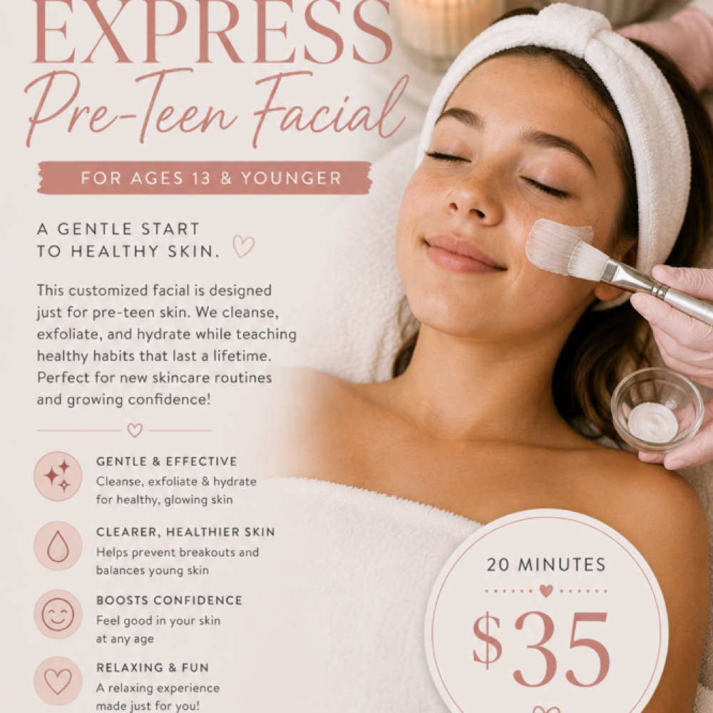 Express Pre Teen Facial at SKN SPA in Rosebud, TX