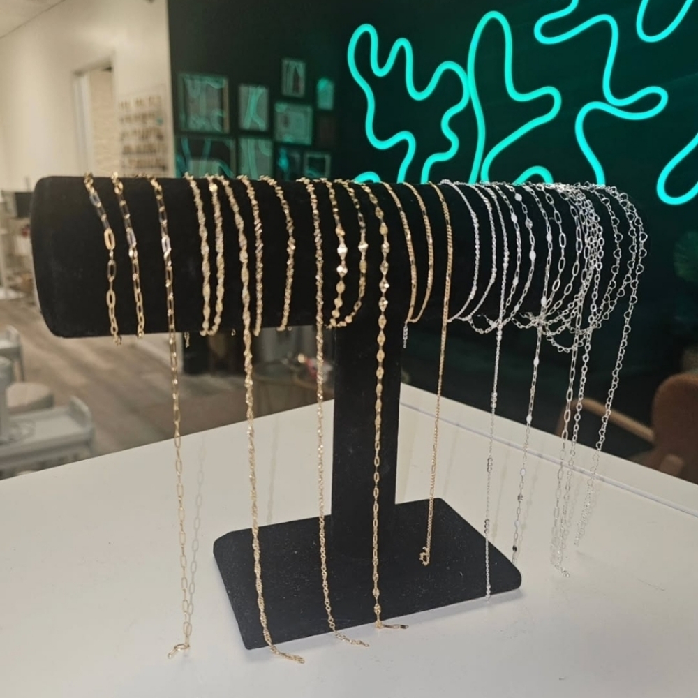 Gold Filled Permanent Jewelry at Dollish Polish Nail Studio in Rialto, CA